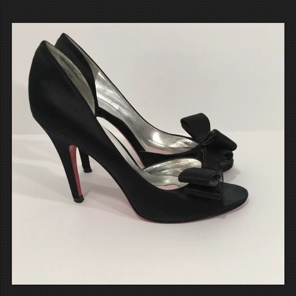Paris Hilton “Seniorita” Black Bow Heels - Picture 3 of 6